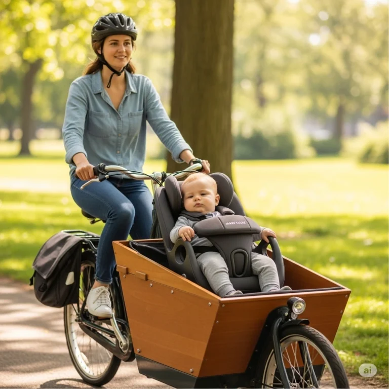 helm op bakfiets