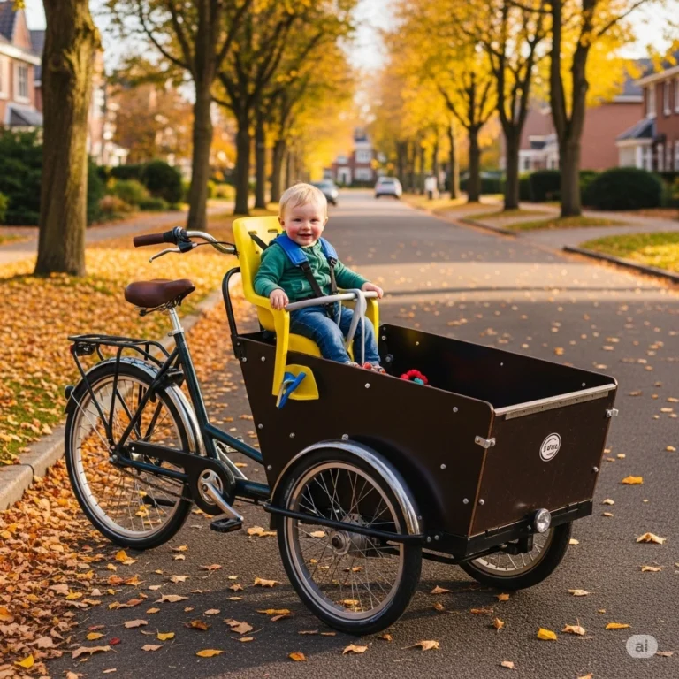 bakfiets met kindje