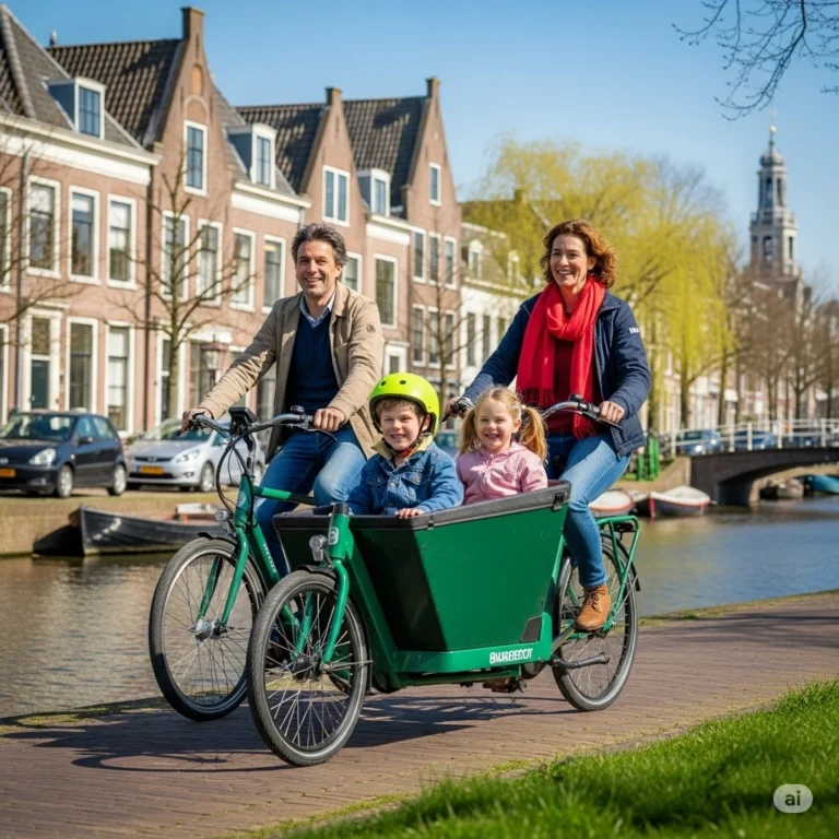 bakfiets in de stad