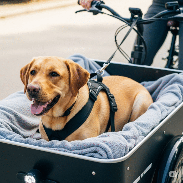 bakfiets met hond erin