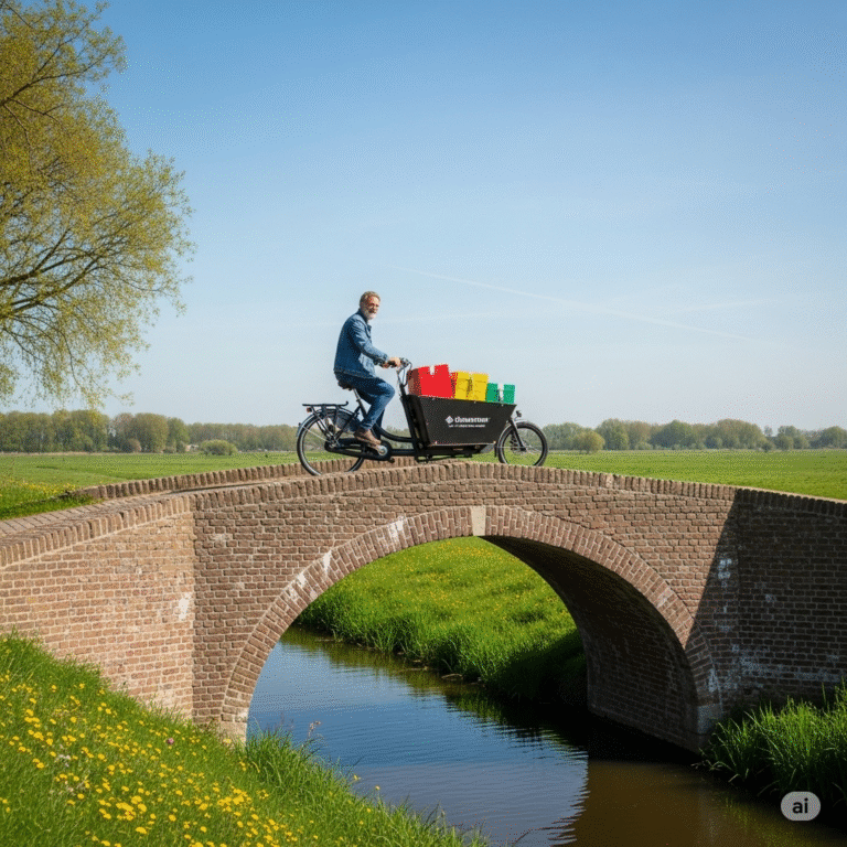bakfiets op boerenland